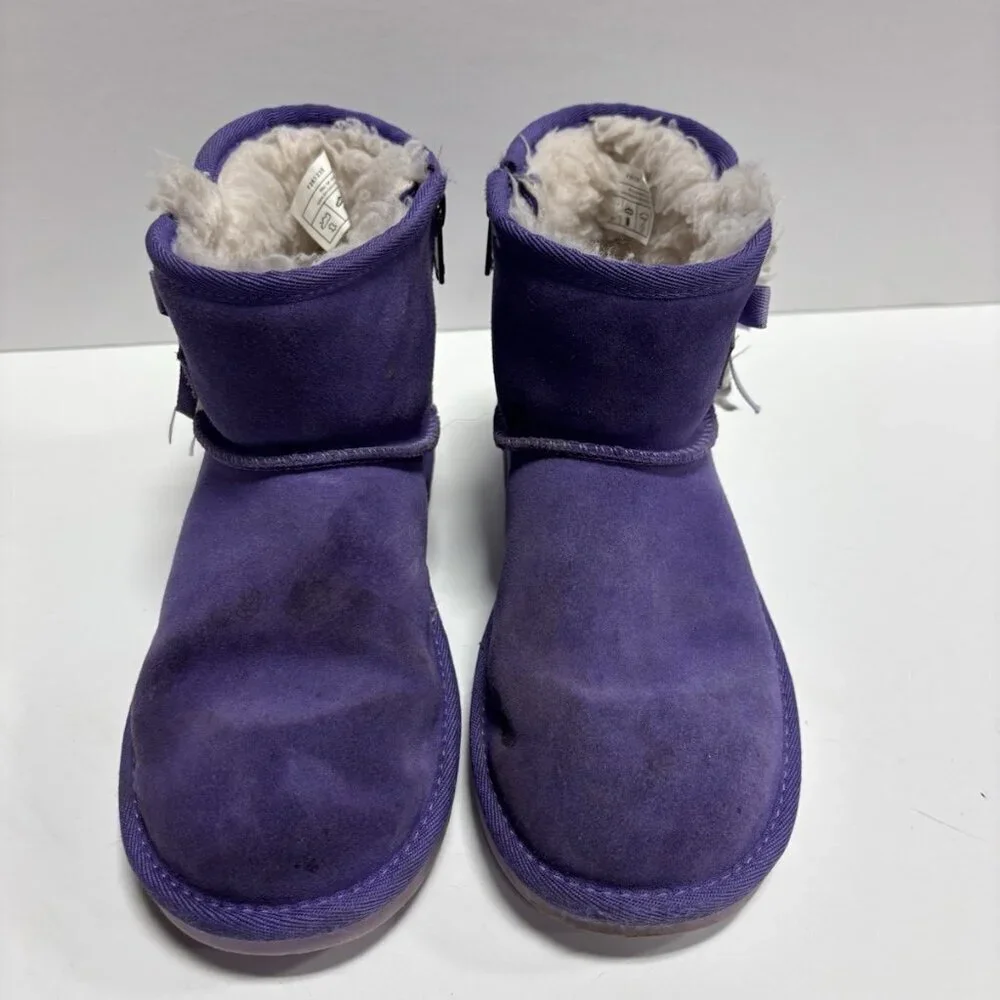 Koolaburra Kids’ Victoria Mini Purple Winter Boots, Girls’ Size 2 M